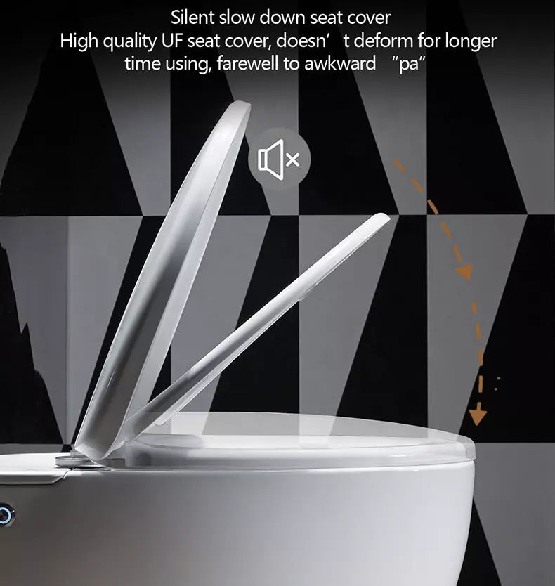 Washdown Floor Mounted Toilet Porcelain Toilet With Soft Closing Seat