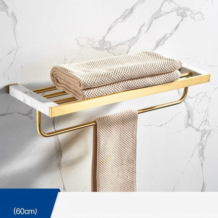Marble 6 Piece Bathroom Hardware Set Bath Accessories Kit Bathroom Fixtures towel rack set