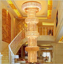 Charger l&#39;image dans la galerie, Glass Lighting Big Crystal Chandelier LED Lamp For Hotel Bedroom Hotel
