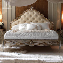 Load image into Gallery viewer, High quality Modern style Elegant bedroom wooden structure with fabric upholstery
