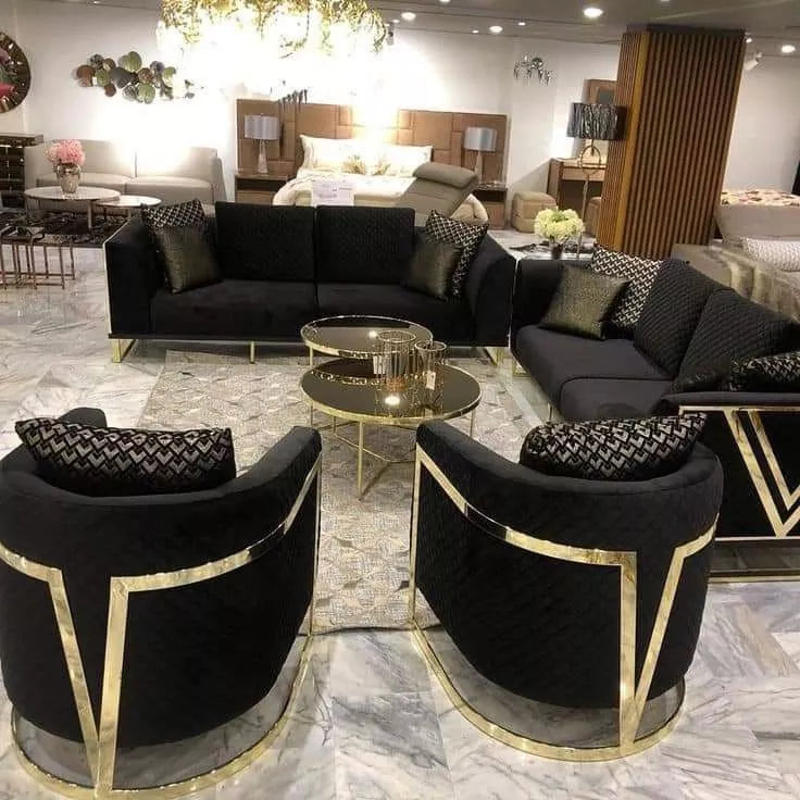 Luxury Gold Stainless Steel Accent Chair Velvet Upholster V Shaped Lounge Chair For Home Hotel