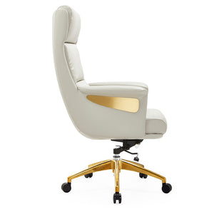 Light Luxury Upscale Stainless Steel Computer Chair Swivel Lift President Office Chair Furniture