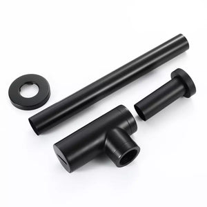 Matte Black Bathroom Vessel Sink Vanity P-Trap Drainer Pop Up Drain Stopper