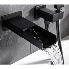 Load image into Gallery viewer, Faucet Wall Mounted Waterfall Bathtub Faucet with Handle Shower set
