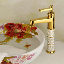 Load image into Gallery viewer, Golden sanitary ware luxury hand wash basin taps
