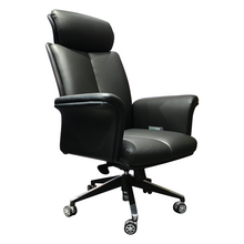 Load image into Gallery viewer, Hot sales PU leather black ergonomic computer chair high back reclining boss office chair
