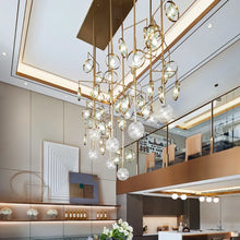 Cargar imagen en el visor de la galería, Modern Antique large glass chandelier for restaurant hotel interior
