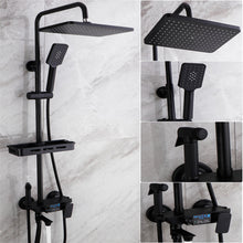 Cargar imagen en el visor de la galería, Rainfall Shower Head Square Black Set Bidet not Included
