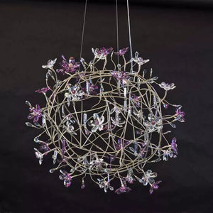 Modern Glass Bead Ceiling Crystal Chandelier For High Ceiling