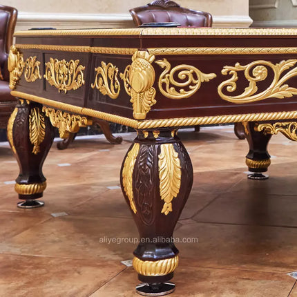 Palace luxury snooker pool table solid wood material American billiard pool table