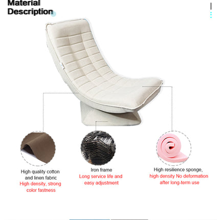 Klappbares Sofa, bequemer Bodenstuhl mit drehbarem Fuß, Freizeitmöbel, Sofa fürs Wohnzimmer 