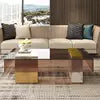 Cargar imagen en el visor de la galería, Mirror and stainless steel coffee table for living room furniture
