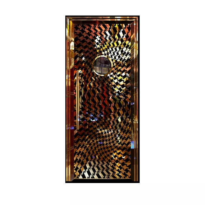 Luxury Furniture Interior Brass Door KTV Soundproof Door With Decorate