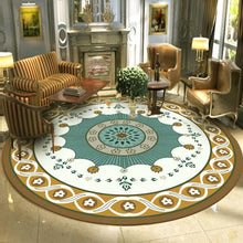 Load image into Gallery viewer, Luxury Round Custom Carpets Flower Wool Silk Washable Rug
