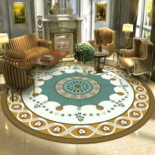 Lade das Bild in den Galerie-Viewer, Luxury Round Custom Carpets Flower Wool Silk Washable Rug
