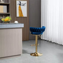 Load image into Gallery viewer, velvet bar chair upholstered bar stool chair
