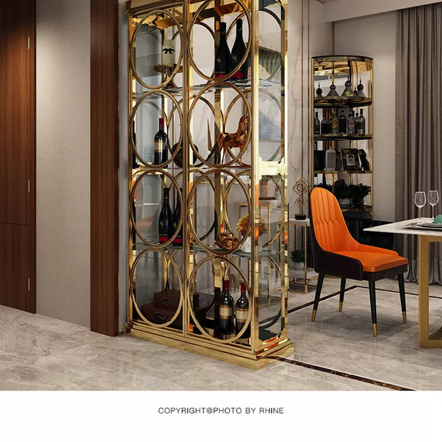 Wine Shelf with Stainless-steel Frame