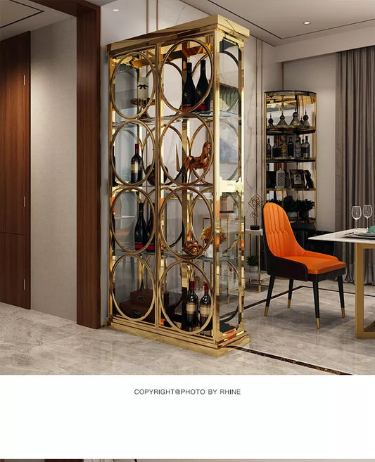 Wine Shelf with Stainless-steel Frame