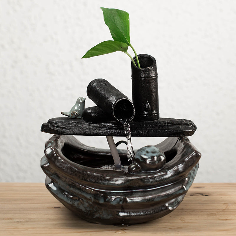 Retro style natural Exquisite Technical Custom Creative gift of flowing water decoration decoration for home office desktop