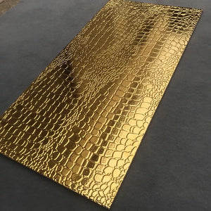 Italian 3d Porcelain Tiles Glazed Metallic Crocodile