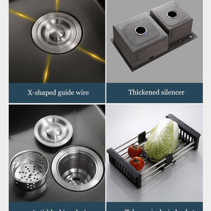 Stainless Steel Nano Black 201 Double Sink