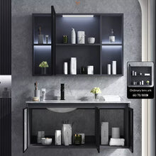 Загрузить изображение в средство просмотра галереи, Household style bath room wall Mounted style cabinet mirror bathroom vanity cabinet modern
