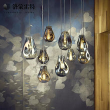 Load image into Gallery viewer, Boyid Modern Nordic Home Living Room Bedroom Living Room Decoration Chandelier Multicolor Glass Metal Pendant Lamp
