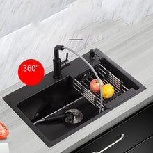 Загрузить изображение в средство просмотра галереи, Quartz sink double Single Bowl Handmade Kitchen Sink
