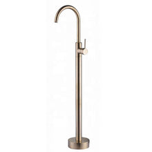 Load image into Gallery viewer, American Style Stainless Steel Glossy Floor Mounted Freestanding Bathtub Faucet
