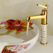 Load image into Gallery viewer, Golden sanitary ware luxury hand wash basin taps
