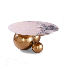 Load image into Gallery viewer, Italian Stainless Steel Marble Tea Table Modern Fashionable Coffee Table
