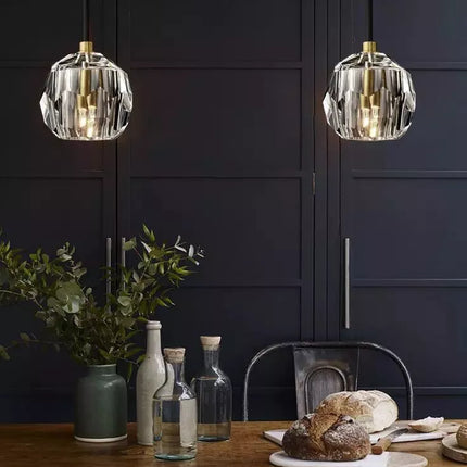 Leichte, luxuriöse Esszimmerlampe, kleine Kristall-Hängeleuchte, einflammige, individuelle Schaufensterleuchte, Kronleuchter zur Dekoration 