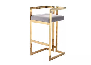 Contemporary Visionnaire Gold Stainless Steel Bar Chair Luxury Bar Stool