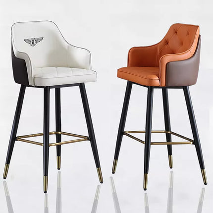 Modern Nordic Bar Restaurant Chair High Bar Stool Custom Color Supported