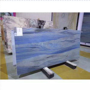 Stone Solution Hotel Project Luxury Home Decor Accessories Natural Stone Slab White Azul Macaubu Blue Quartzite Countertop Slab