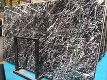 Load image into Gallery viewer, Polished Black marble white veins marble Slabs black marble flooring designs
