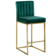 Cargar imagen en el visor de la galería, Colorful Velvet Fabric Stainless Steel Restaurant Dining bar Chair
