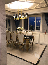 Charger l&#39;image dans la galerie, New Listing Modern Long Dining Table China Luxury Marble Dining Room Table 6 Persons
