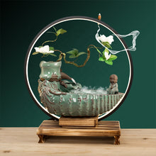 Load image into Gallery viewer, Lotus Leaf Flowing Water Ring Light Lamp For Decorative Tabletop Fountain
