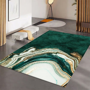 Carpet Washable Nylon Modern Blue Rug