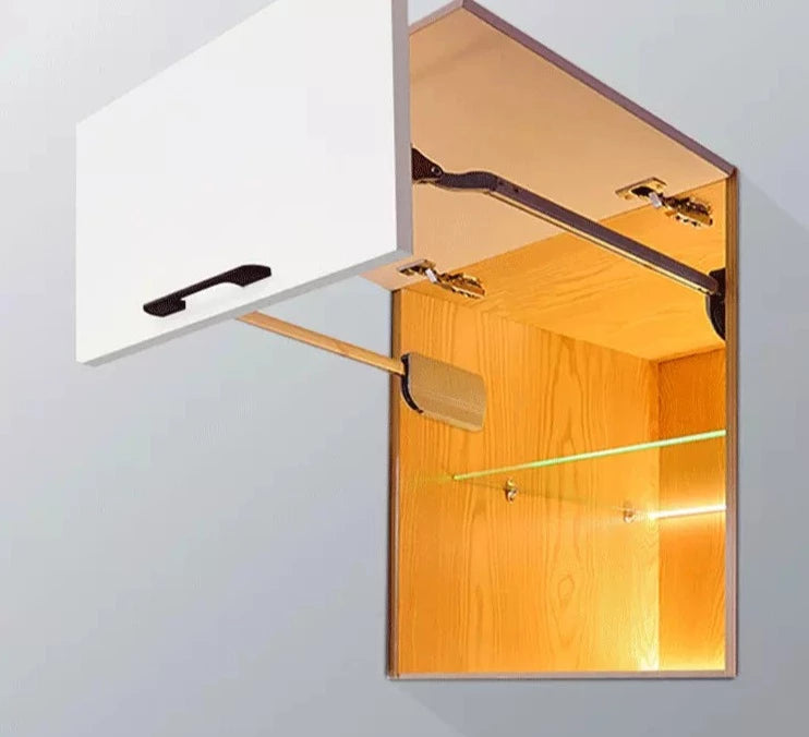 bi folding door system suspension cabinet double door lid stay
