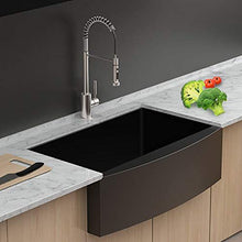 Cargar imagen en el visor de la galería, Apron sink Nano black 304 stainless steel Farmhouse Kitchen Sink
