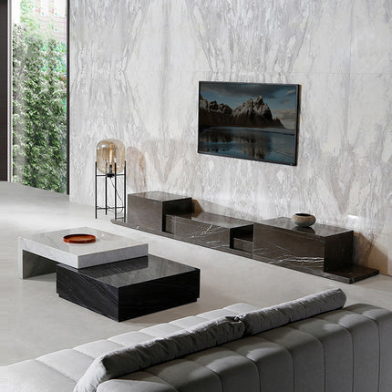 Living Room Marble TV Cabinet Modern Simple Art Stand TV
