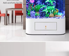 Load image into Gallery viewer, Top Filter Curved Corner Round Ultra White Fiberglass Fish Tank
