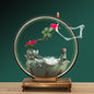 New Classical/Post-modern Style Living Room Lotus Leaf Flowing Water Ring Light Lamp For Decorative Tabletop Fountain