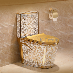 Floral Toilet Bowl Electroplated in Gold Dubai Design