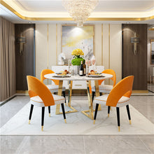 Charger l&#39;image dans la galerie, New Design Furniture Modern Dining Room Table Luxury Marble Dining Table Metal Legs Dining Table
