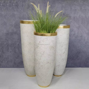 Fiberglass Flower Vases For Floor Home Decorative Resin Pots Indoor Tall Flower Pots & Planters