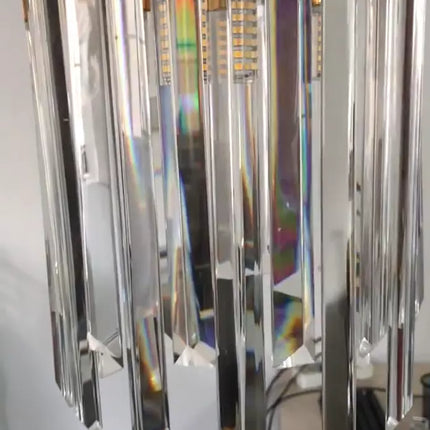 industrial vintage gold lampbody pendant lights single head crystal staircase long chandeliers