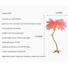 Загрузить изображение в средство просмотра галереи, Modern minimalist ins living room decoration resin floor lamp bedroom light luxury atmosphere feather lamp
